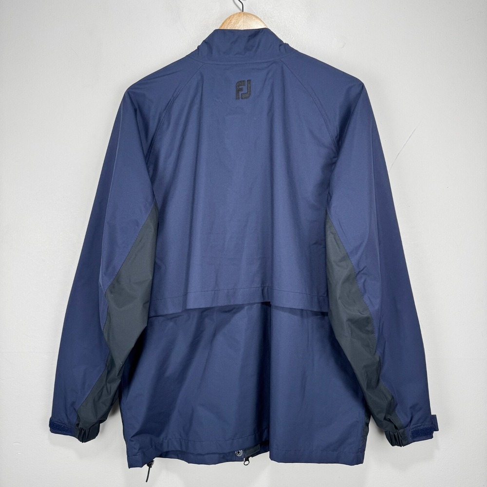 FootJoy DryJoys Golf Jacket Women Medium Navy Blue Black Vented Rain Waterproof - Picture 2 of 10